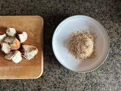 Lion's Mane mushroom being prepared for NooTea Brew 2