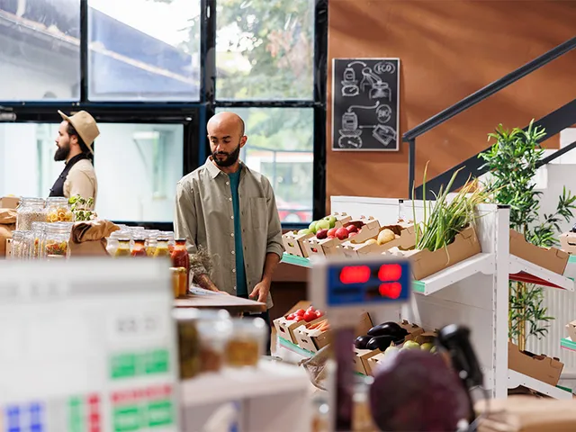 Retail store environment showcasing NooTea products for customers